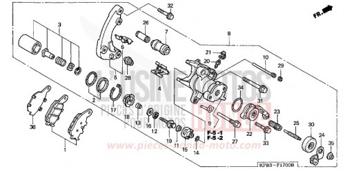 REAR BRAKE CALIPER NSS2501 de 2001